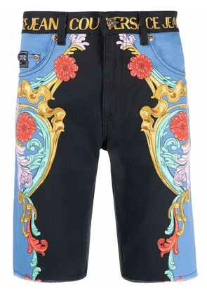 Versace Jeans Couture graphic print shorts - Black