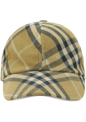 Burberry checked cotton cap - Neutrals