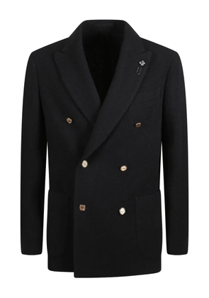 Lardini double-breasted button jacket - Black