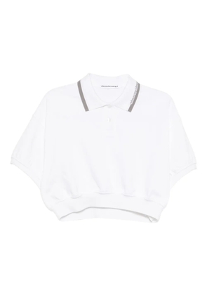 Alexander Wang logo-collar polo shirt - White