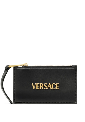 Versace Tag zip-up card holder - Black
