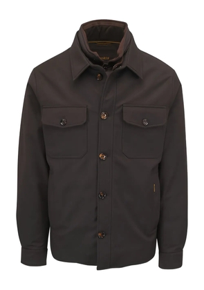 Moorer Vido-SKT hooded pocket coat - Brown