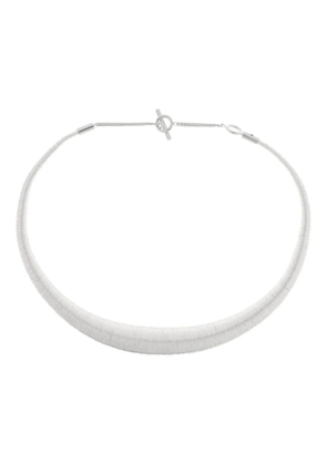 Jil Sander thread-embroidered necklace - Silver