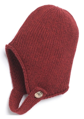 Barrie strap-detail ribbed beanie - Red