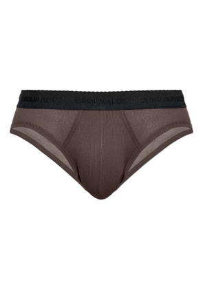 DSQUARED2 logo-waistband briefs - Brown