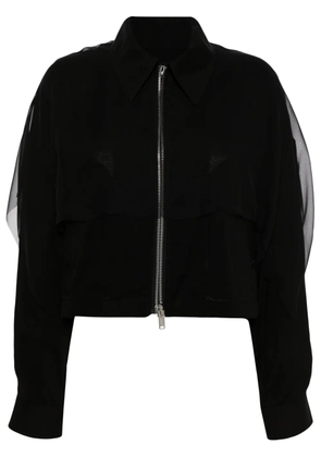 Undercover logo-patch layered jacket - Black