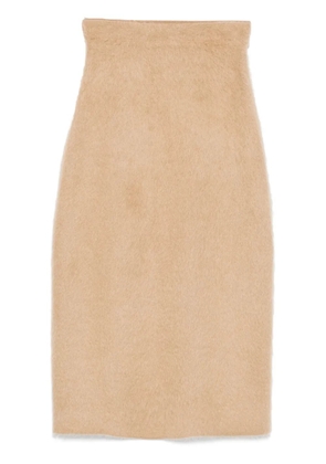 Fabiana Filippi brushed mohair skirt - Brown