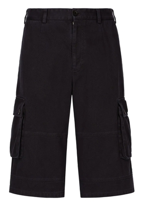 Dolce & Gabbana logo-appliqué cotton cargo shorts - Blue