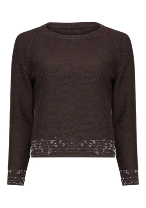 Maison Margiela crew neck long-sleeve cardigan - Brown