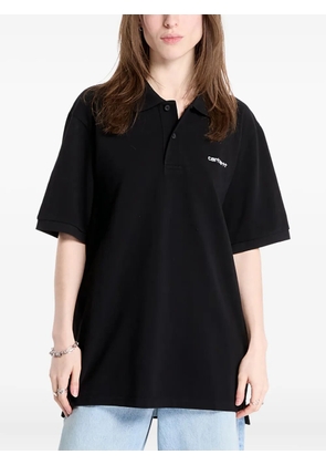 Carhartt WIP Script-logo polo shirt - Black