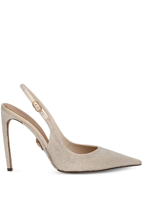 Dolce & Gabbana 105mm Devotion rhinestone-embellished slingback pumps - Neutrals