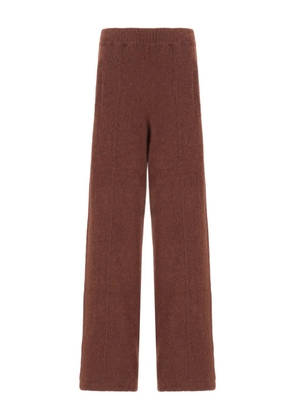 Laneus knitted wide-leg trousers - Brown