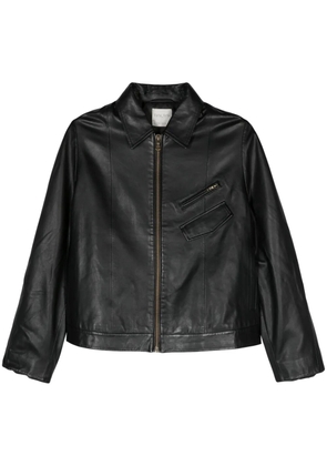 Forte Forte zip-up leather jacket - Black