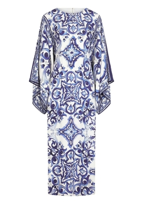 Dolce & Gabbana Majolica-print maxi dress - Blue