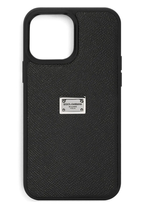 Dolce & Gabbana logo-tag iPhone 13 Pro Max case - Black