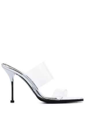 Alexander McQueen 105mm transparent-design sandals - Silver