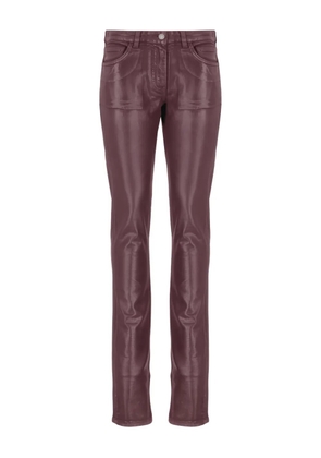 Laneus metallic-effect trousers - Red