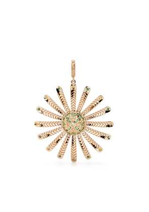 Harwell Godfrey 18kt yellow gold Major Sunflower tsavorite pendant