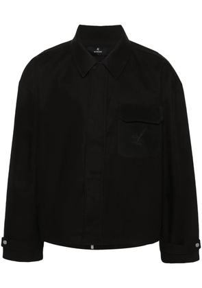 Represent logo-engraved cotton jacket - Black