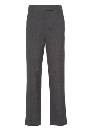 Prada zip-pocket wool trousers - Grey