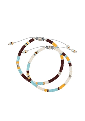 M.Cohen set of 2 Rainbow bracelets - White