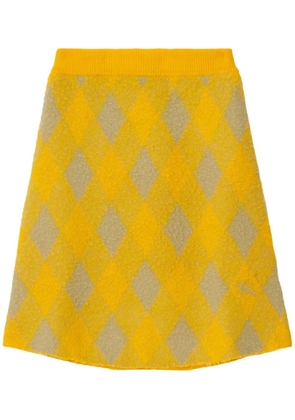 Burberry check-plaid wool skirt - Grey