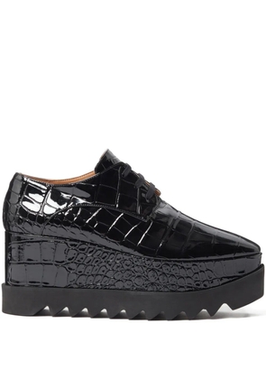 Stella McCartney 80mm crocodile-effect derby shoes - Black