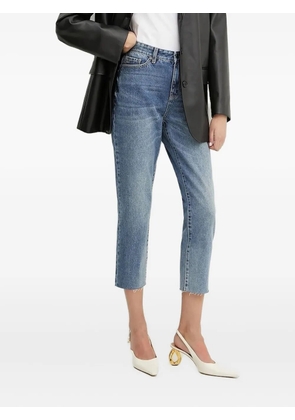 Armani Exchange frayed-hem five-pocket jeans - Blue