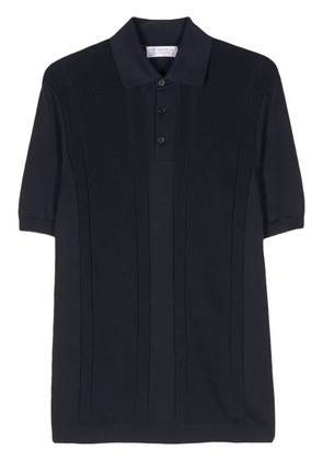 Brunello Cucinelli knitted polo shirt - Blue