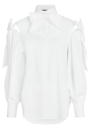 Karl Lagerfeld KL Studio bow-detail poplin shirt - White