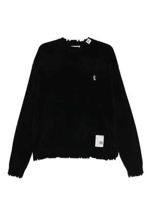 Maison MIHARA YASUHIRO distressed crew-neck sweater - Black