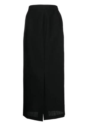 Enföld high-waisted wool maxi skirt - Black
