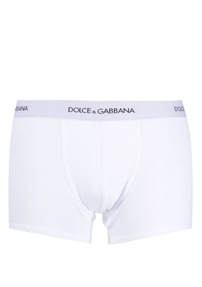 Dolce & Gabbana logo-waist cotton boxers - White