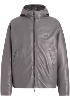 Dolce & Gabbana logo-plaque bomber jacket - Grey