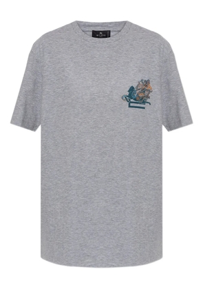 ETRO horse-print T-shirt - Grey