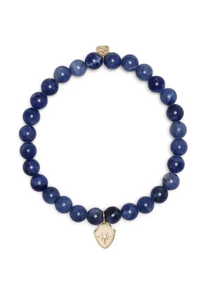 Sydney Evan 14kt yellow gold sodalite beaded bracelet - Blue