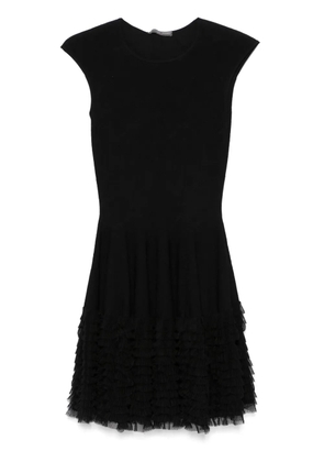 Alexander McQueen lace knit ruffle dress - Black