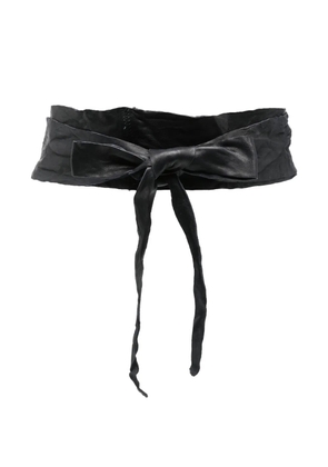 SOMMET leather bow belt - Blue