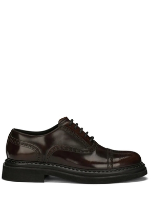 Dolce & Gabbana Francesina leather Derby shoes - Brown