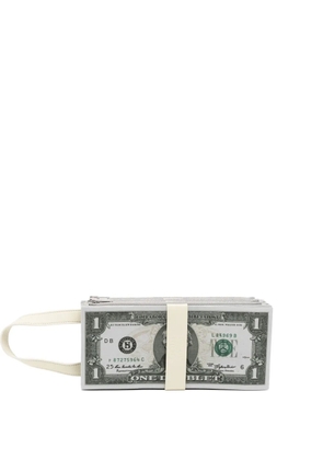 Doublet cash-stack clutch bag - Green