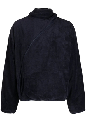 Post Archive Faction off-centre hooded jacket - Blue