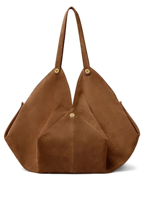 Versace large Protea suede shoulder bag - Brown