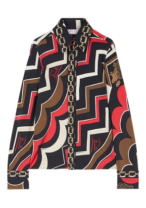 PUCCI Istrice-print shirt - Black