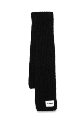 Jil Sander chunky ribbed scarf - Black