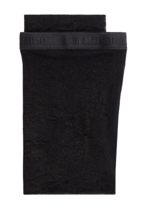 Valentino Garavani floral-lace tights - Black