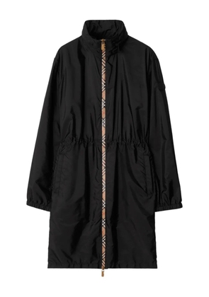 Burberry Vintage Check-trim parka coat - Black