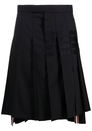 Thom Browne 4-Bar woollen pleated skirt - Blue