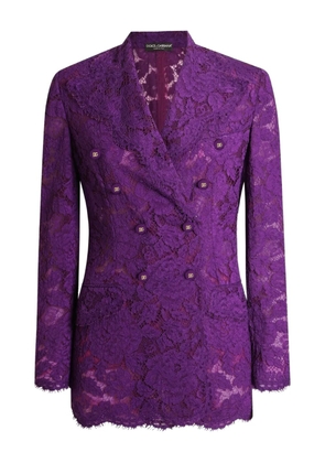 Dolce & Gabbana DNA lace-detailing blazer - Purple