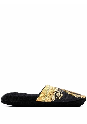 Versace Baroque-print slippers - Black