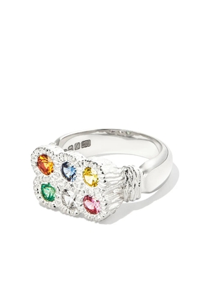 Bleue Burnham sterling silver Flowers Grow Together sapphire ring